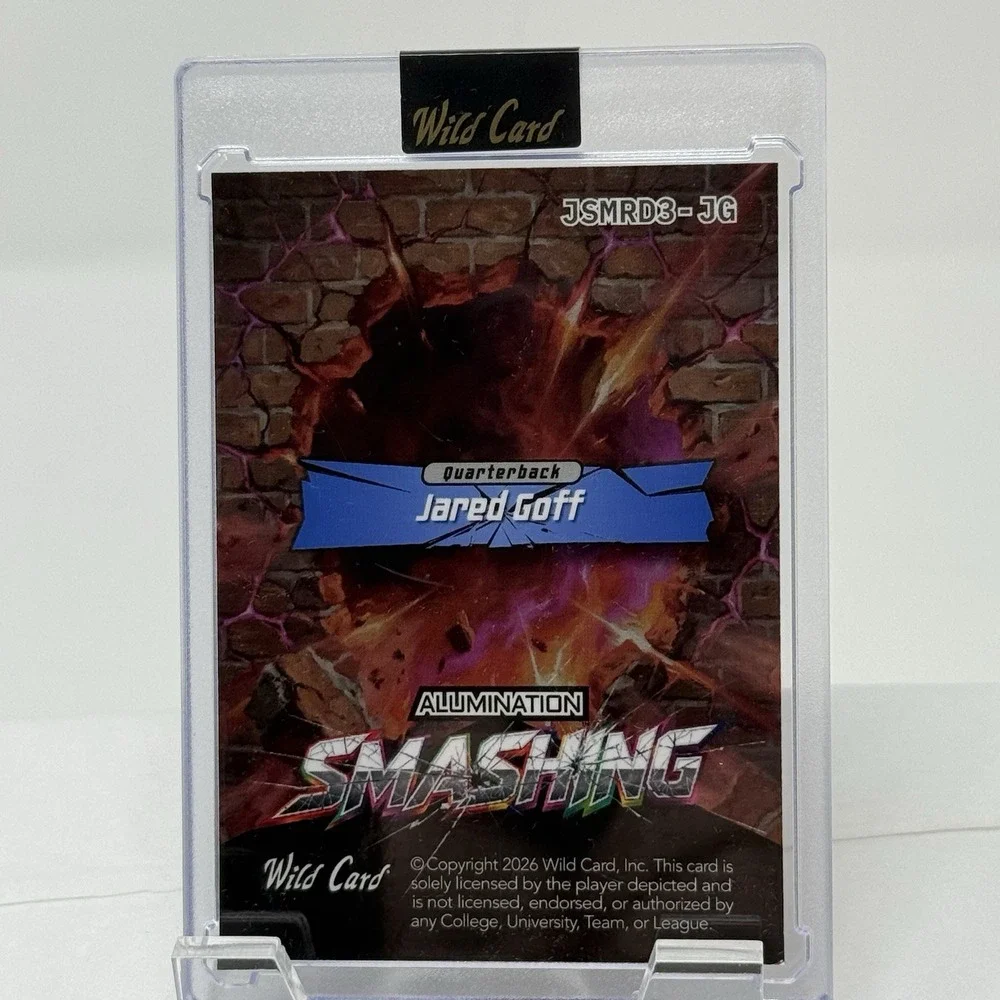2026 Wild Card Just The Hits - Jared Goff 1/1 Smashing - JSMRD3-JG Detroit Lions